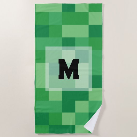 Minecraft Monogram Towel Strandlaken (Voorkant)