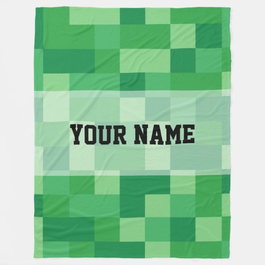 Minecraft Personalized Blanket Fleece Deken (Voorkant)