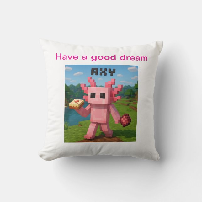 minecraft pillow axy kussen (Voorkant)