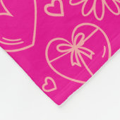 Minecraft Pixelated Zonsondergang Over Blocky Moun Fleece Deken (Hoek)