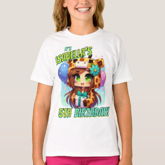Minecraft Verjaardag, Schattige meisje, Minecrafte T-shirt