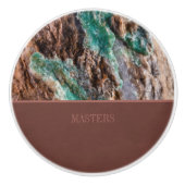 Mined Turquoise steen gepersonaliseerd Keramische Knop (Voorkant)