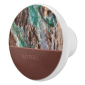 Mined Turquoise steen gepersonaliseerd Keramische Knop (Rechts)