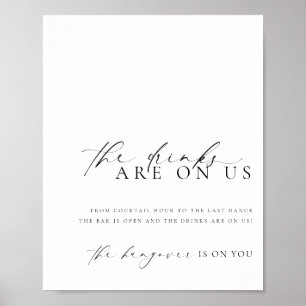 Minemanusmenu Ellesmere Moderne Minimale Open Bar Poster