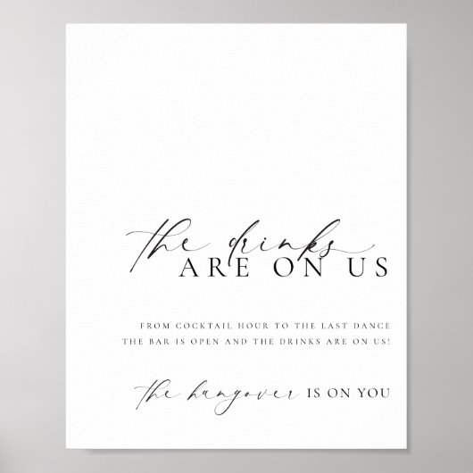 Minemanusmenu Ellesmere Moderne Minimale Open Bar Poster (Voorkant)