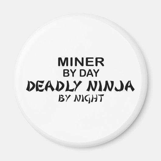 Miner Deadly Ninja bij nacht Magneet (Voorkant)