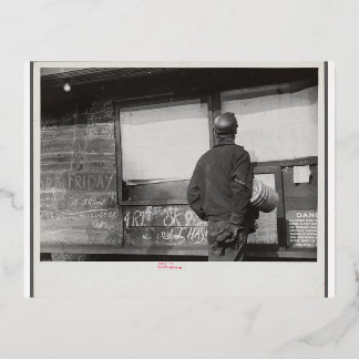 Miner  Foto Folie Feestdagen Briefkaart