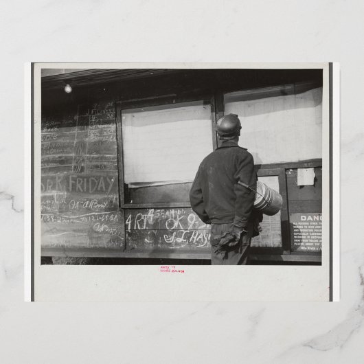 Miner  Foto Folie Feestdagen Briefkaart (Voorkant)