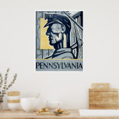 Miner in Pennsylvania 1937 WPA Poster (Keuken)