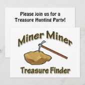 Miner Miner Treasure FInder Kaart (Voorkant / Achterkant)