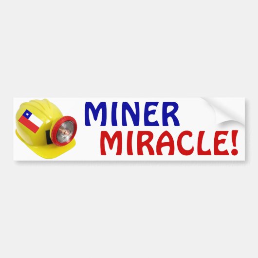 MINER MIRACLE! BUMPERSTICKER (Voorkant)