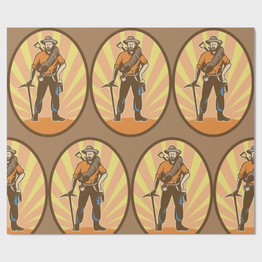 Miner Prospector Cadeaupapier (Vlak)