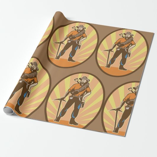Miner Prospector Cadeaupapier (Uitgerold)