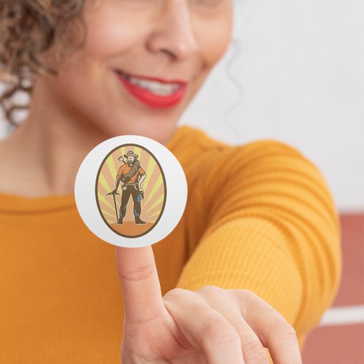 Miner Prospector Ronde Sticker