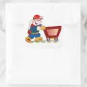 Miner Vierkante Sticker (Tas)