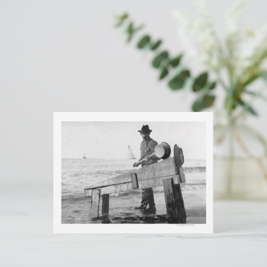 Miner wasgoud op Alaska-foto Briefkaart (Staand voorkant)