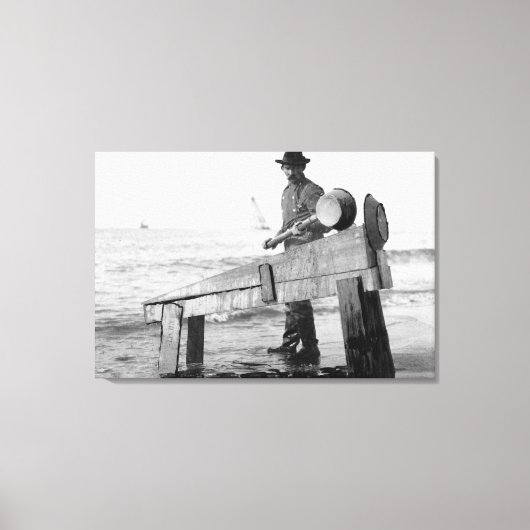 Miner wasgoud op Alaska-foto Canvas Afdruk (Voorkant)