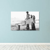 Miner wasgoud op Alaska-foto Canvas Afdruk (Insitu (Houten vloer))
