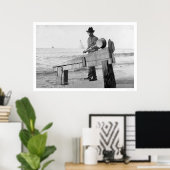 Miner Washing Gold Alaska 1905 Poster (Thuiskantoor)