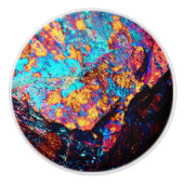 Mineraal chalcopyriet gemstone kristal steen keramische knop (Voorkant)