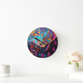 Mineraal chalcopyriet gemstone kristal steen ronde klok (Huis)