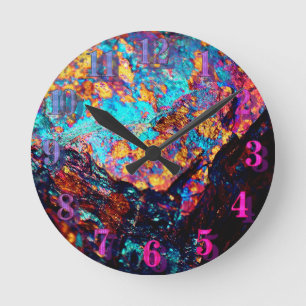 Mineraal chalcopyriet gemstone kristal steen ronde klok