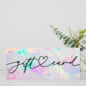 mineraal opaal edelsteen cadeaubon (Staand voorkant)