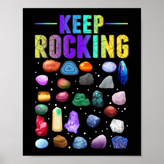 Mineral Rock Collective Geologist Geology Poster (Voorkant)
