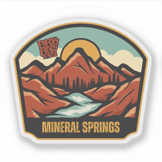 Mineral Springs, Arkansas Sticker (Voorkant)