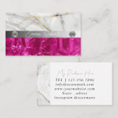 Minerale Amethyst Crystal Quartz Textuur Visitekaartje (Voorkant / Achterkant)