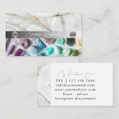 Minerale Amethyst Crystal Quartz Textuur Visitekaartje (Voorkant / Achterkant)