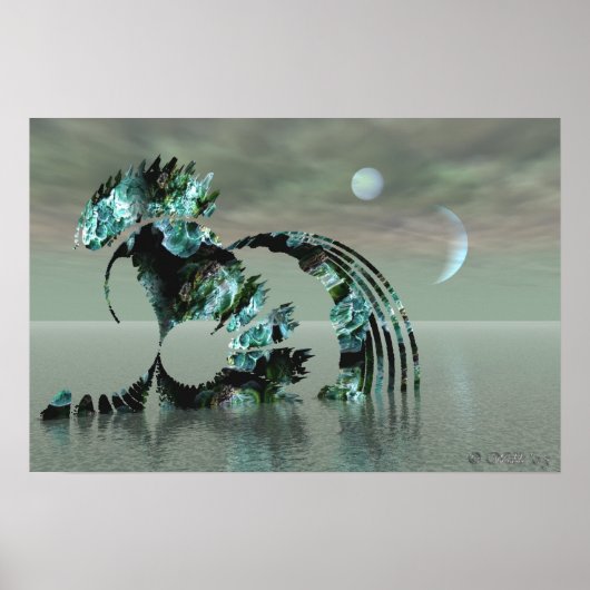 Minerale baai: Qqiz Petrified Artifact Poster (Voorkant)