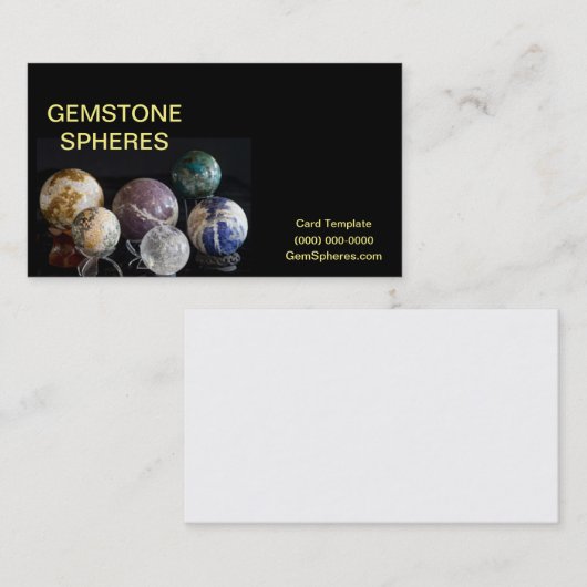 Minerale bollen - steenbollen visitekaartje (Voorkant / Achterkant)