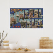 Minerale cellen, Texas - Grote lettertjes Poster (Keuken)
