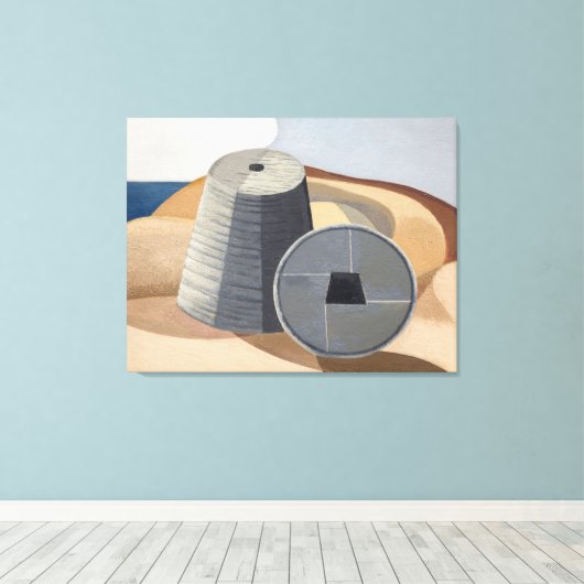 Minerale objecten (1935) canvas afdruk (Insitu (Houten vloer))