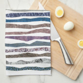 Minerale stripes theedoek (Quarter Fold)