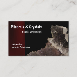 Mineralen en kwarts kristallen visitekaartje