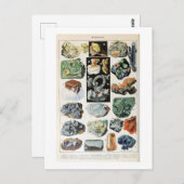  mineralen Rocks Geology Briefkaart (Voorkant / Achterkant)