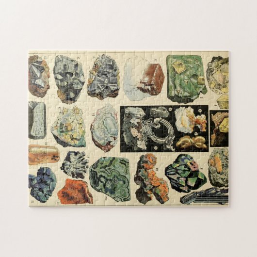  mineralen Rocks Geology Legpuzzel (Horizontaal)