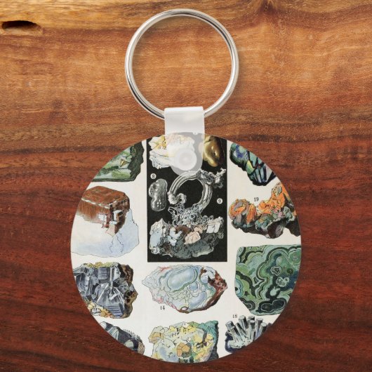  mineralen Rocks Geology Sleutelhanger (Voorkant)