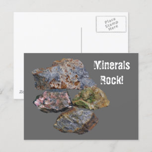 Minerals Rock Collectors Funny Briefkaart