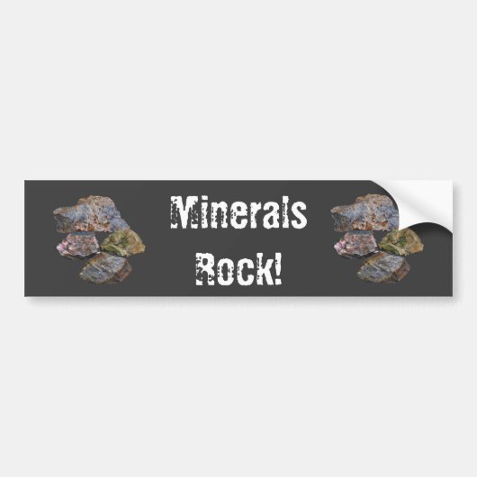 Minerals Rock Collectors Funny Bumpersticker (Voorkant)