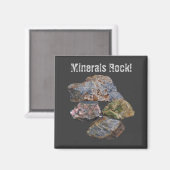 Minerals Rock Collectors Funny Magnet (Voorkant / Achterkant)