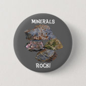 Minerals Rock Collectors Funny Ronde Button 5,7 Cm (Voorkant)