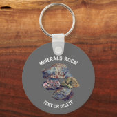 Minerals Rock Collectors, gepersonaliseerd Sleutelhanger (Voorkant)