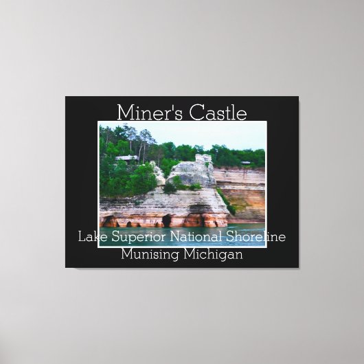 Miners Castle Lake Superior National Shoreline Canvas Afdruk (Voorkant)