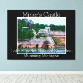 Miners Castle Lake Superior National Shoreline Canvas Afdruk (Insitu (Houten vloer))