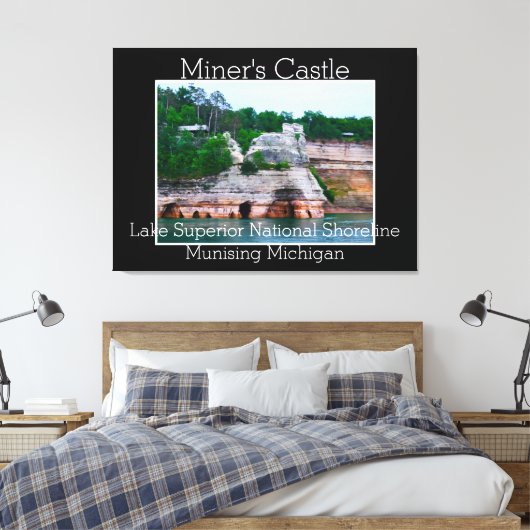 Miners Castle Lake Superior National Shoreline Canvas Afdruk (Insitu (Slaapkamer))