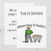 Miners houden het Rockin Kaart (Voorkant / Achterkant)