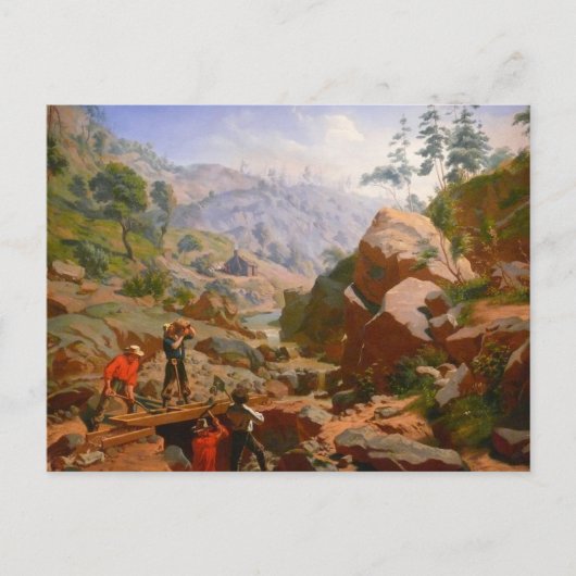 Miners in de Sierras - 1851/1852 Briefkaart (Voorkant)